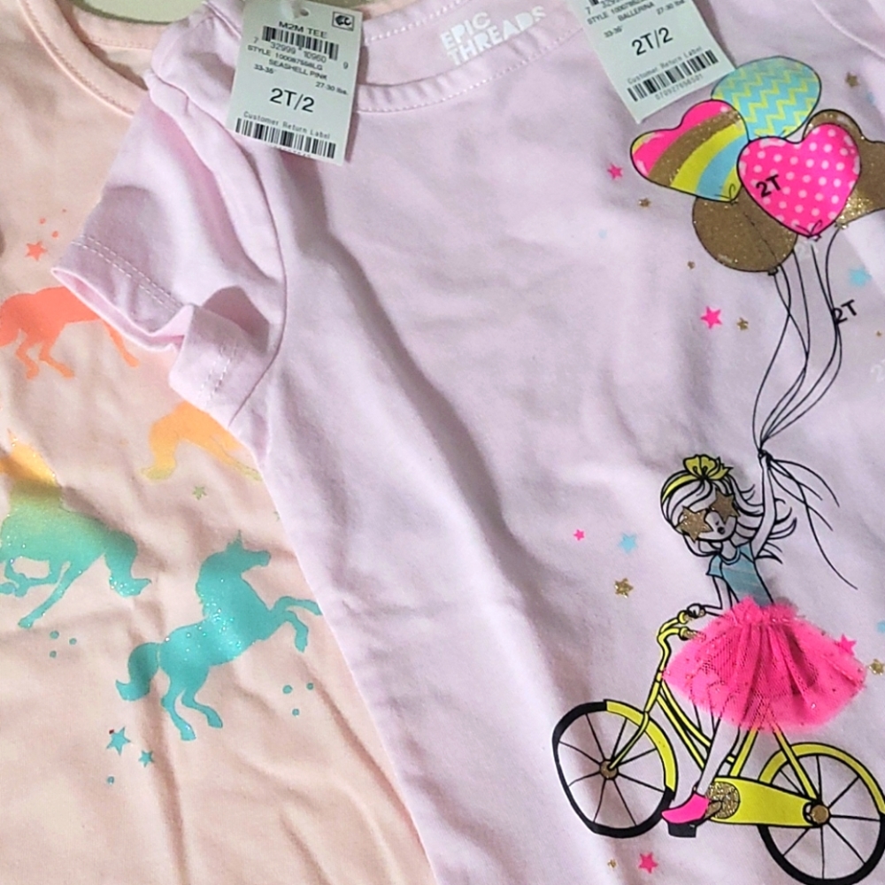 Bundle of two 2T girls t-shirts bnwt
